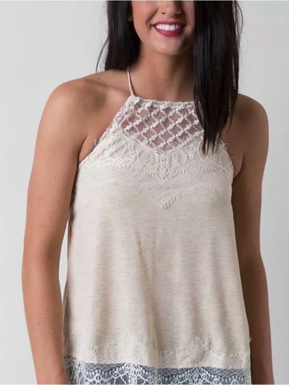 Maurices crotchet Halter Camisole - Cream